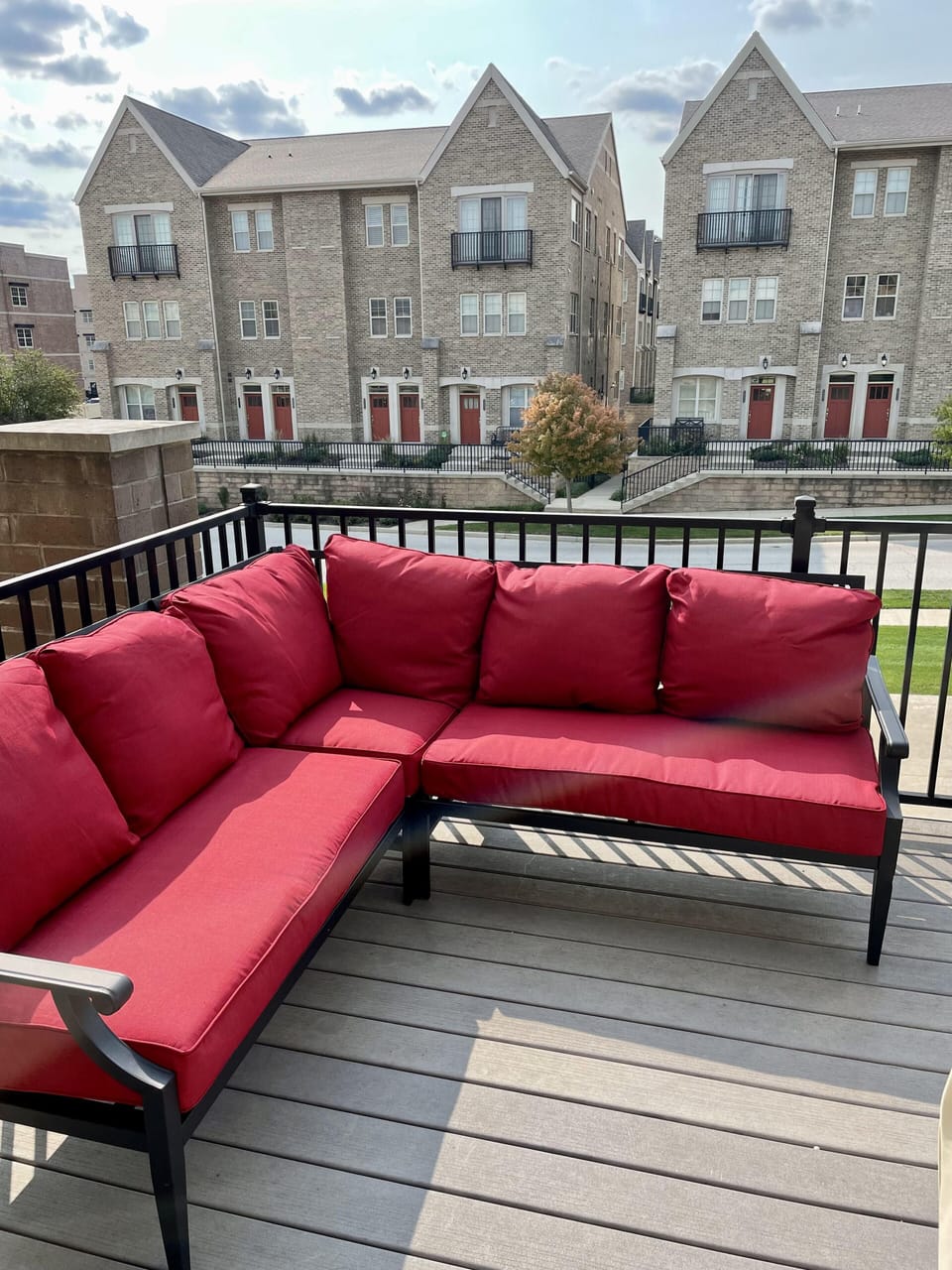 Deck facing west to campus