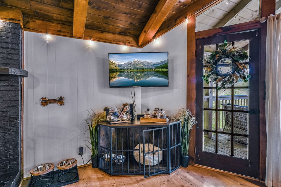 Indoors, Living Room, Door, House, Hardwood