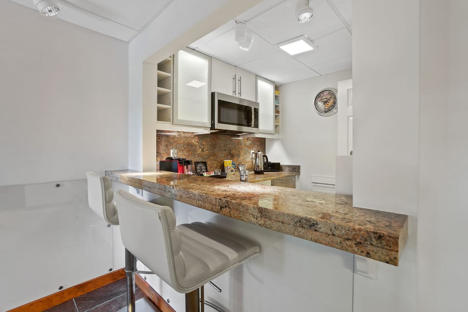 breakfast bar in the game room 