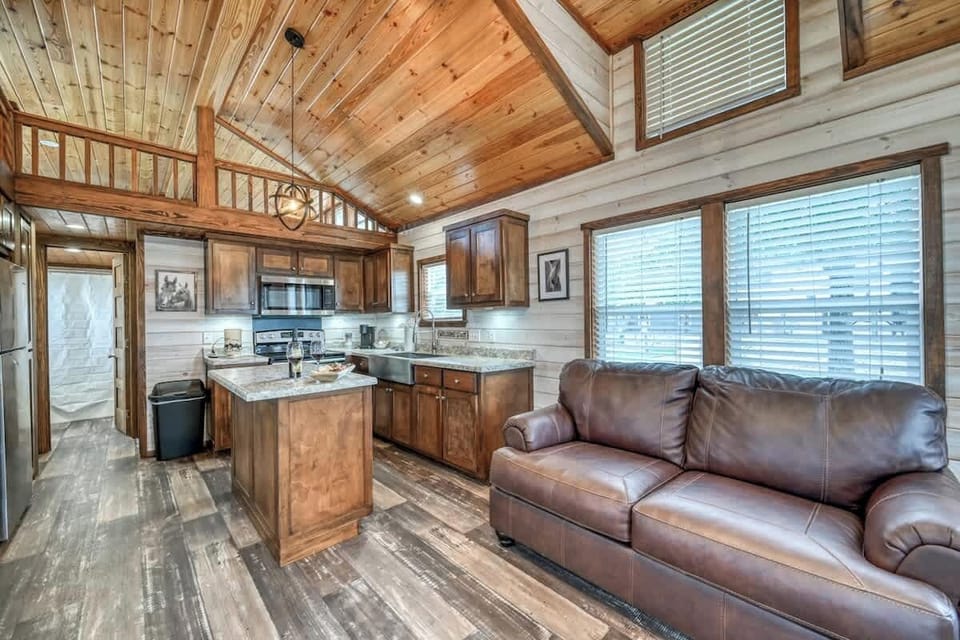 Nice size living room and full-size kitchen!