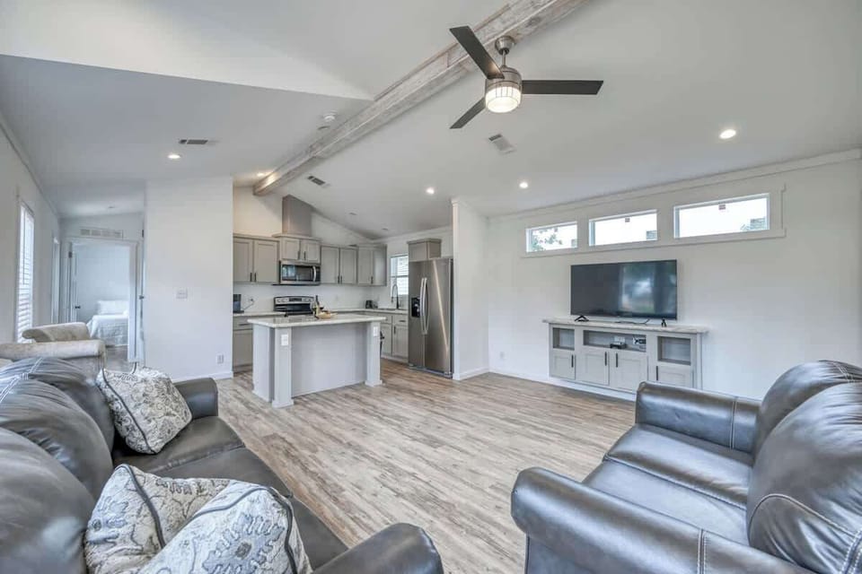 Enjoy sipping wine and relaxing in this cozy tiny home living room!