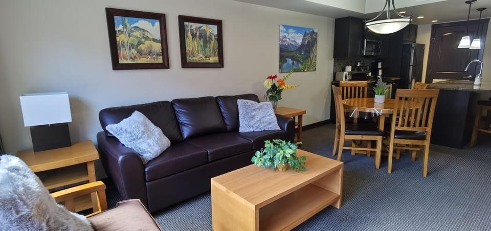 Living space also has a comfortable queen-sized sofa bed.