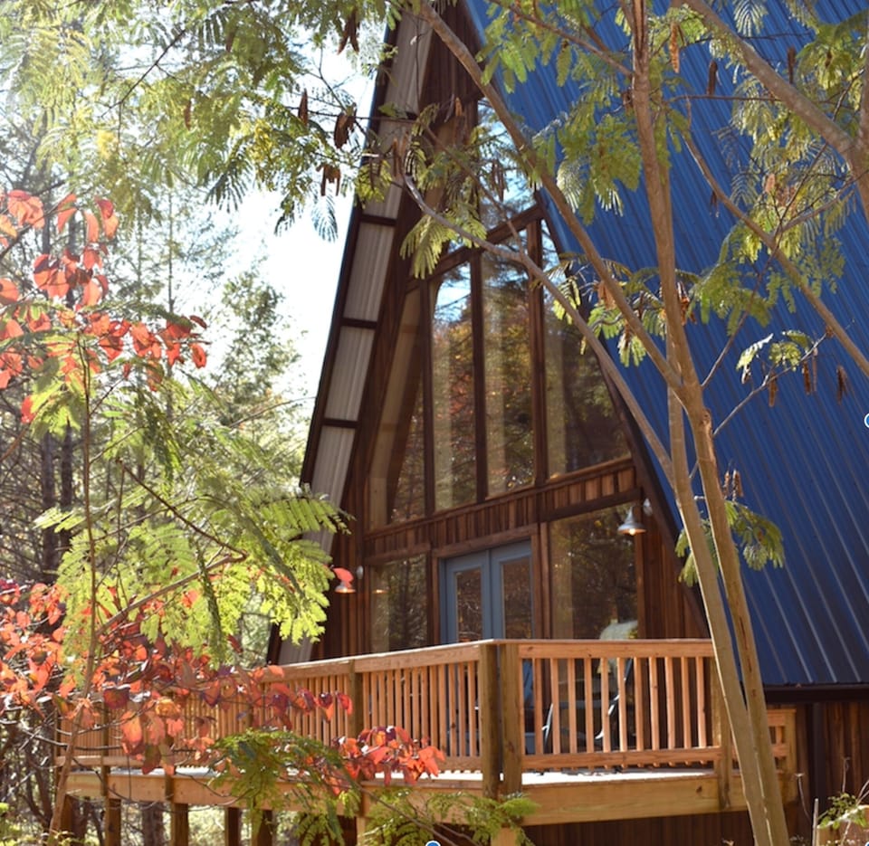 Spring view as you approach the cabin.