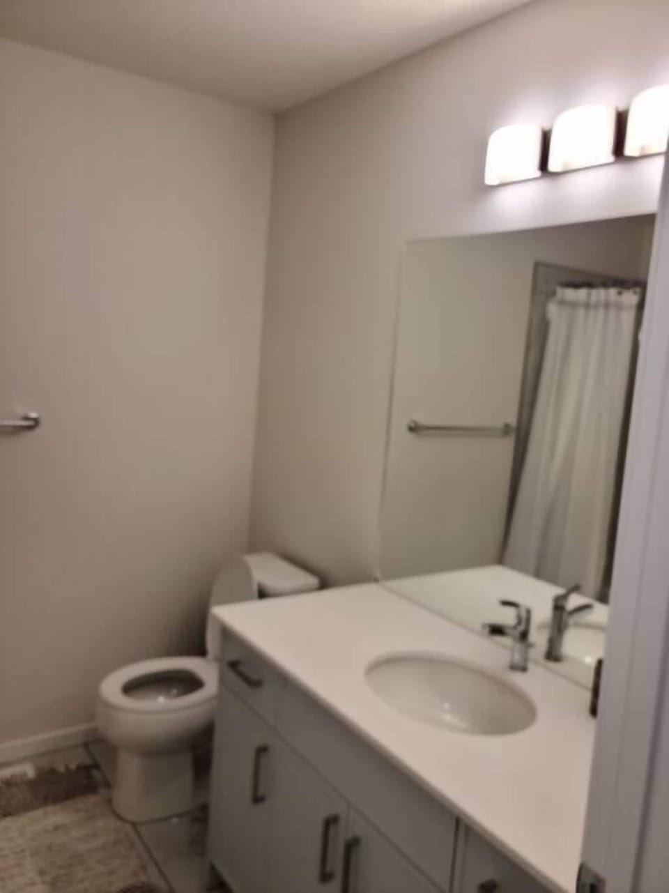 A big size mirror bathroom