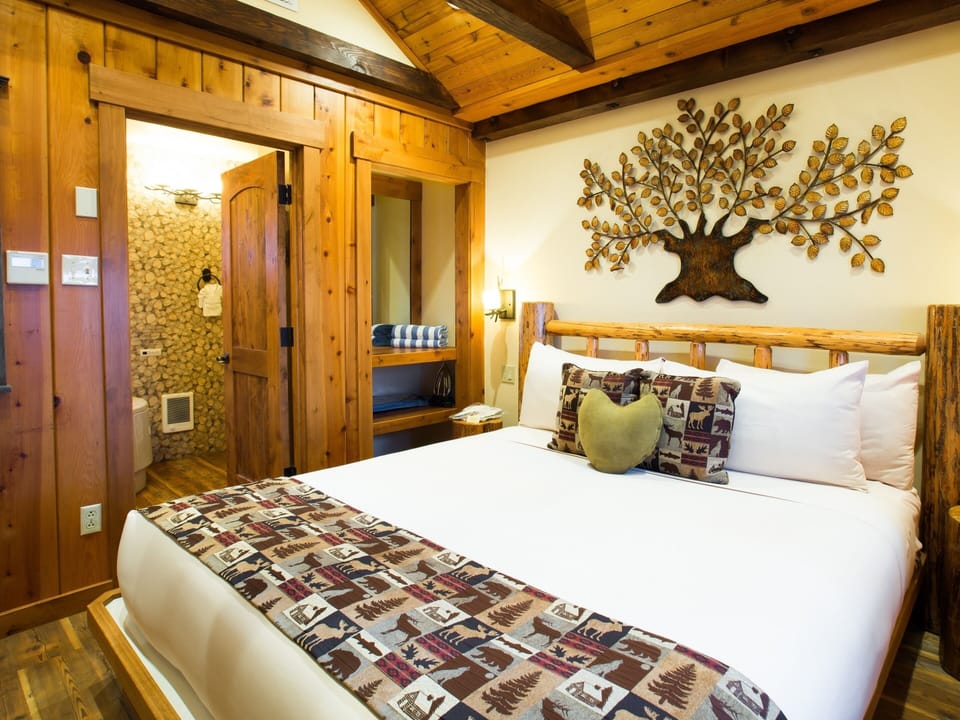 Separate bedroom with king bed, en-suite master bathroom, air conditioner, central heating, high ceilings, beautifully furnished!