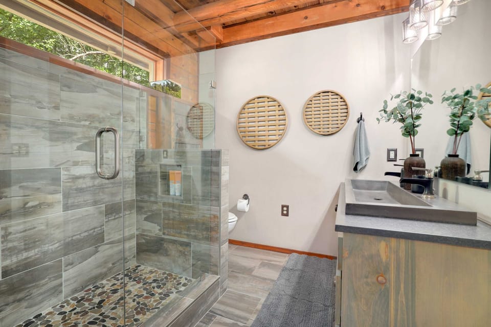 Bathroom attached to master bedroom