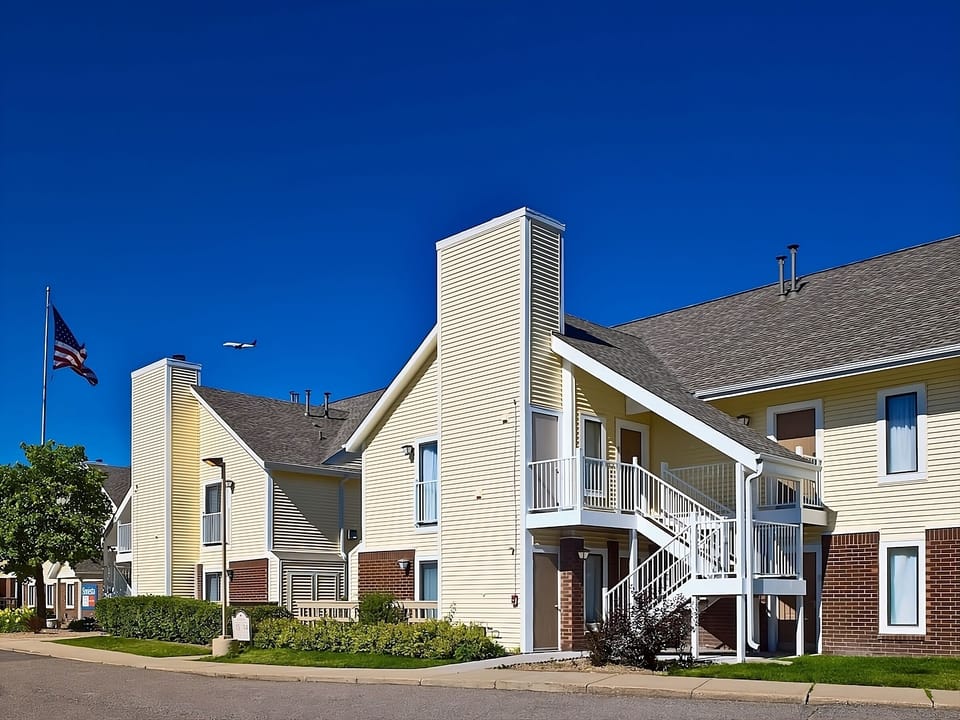 Arrive with ease at a bright, well-kept property exterior.