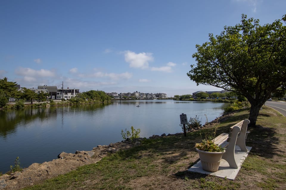 the lake across the street from the house