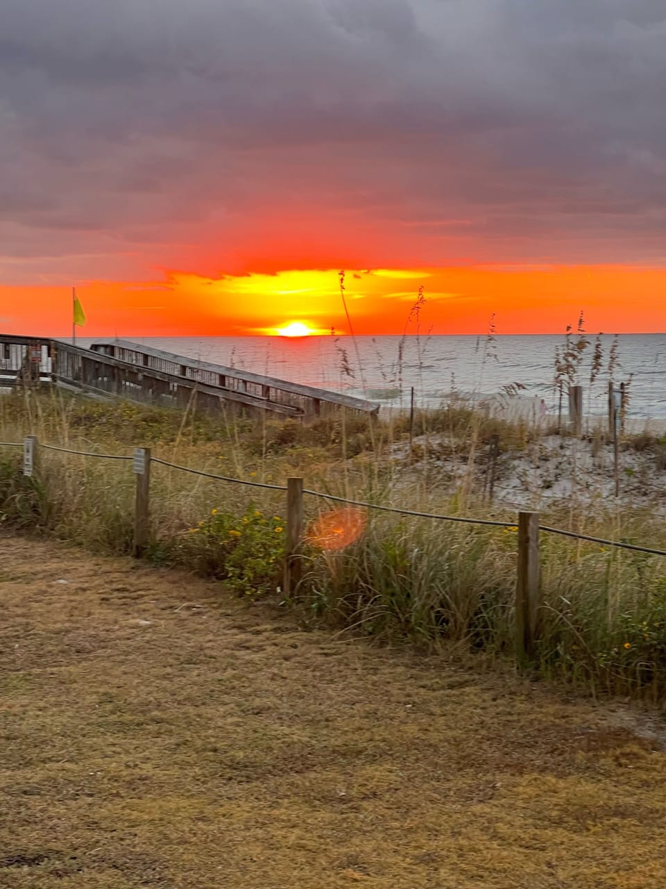 Beautiful sunset view from the living area