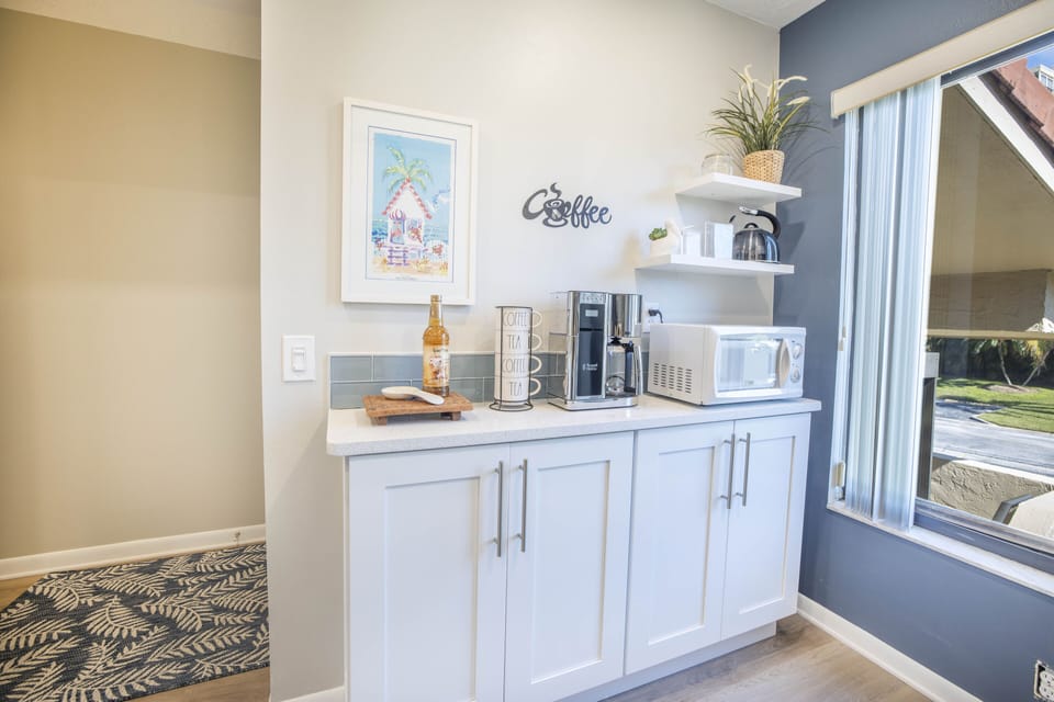 Coffer Bar with Microwave