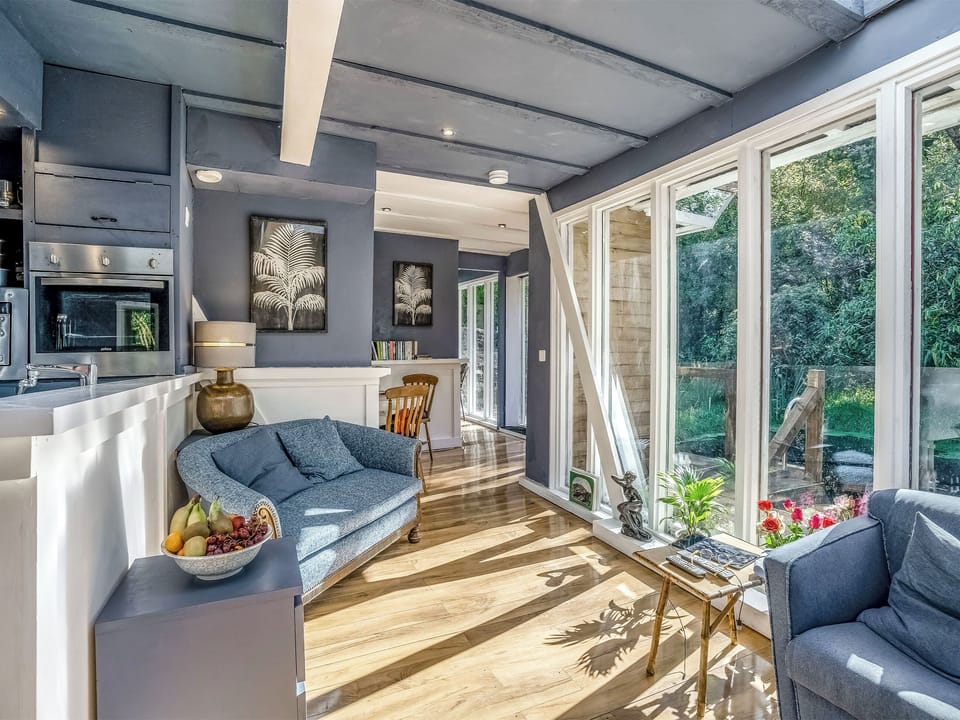 Open plan living space | The Berm - Eco Retreats, Capel Isaac