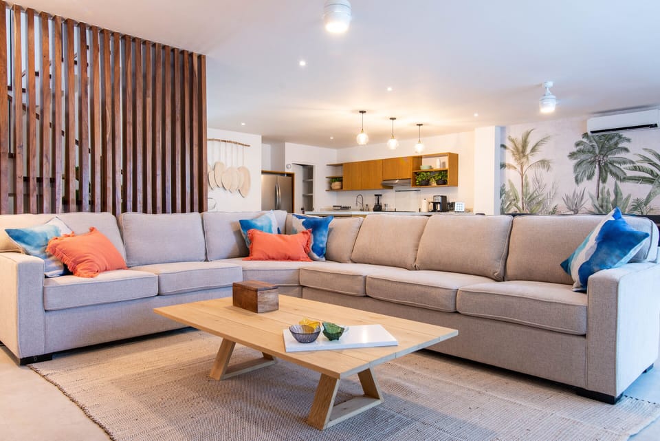 Spacious and open living room to rest.