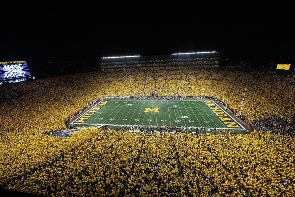 The University of Michigan Stadium, aka “The Big House”, 1.7 miles away!