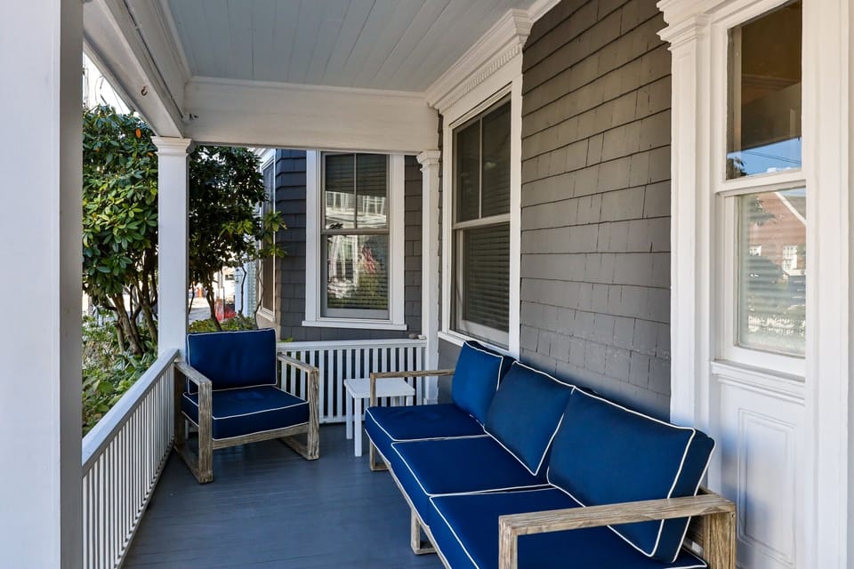 View all Commercial St. activities from private front porch area 