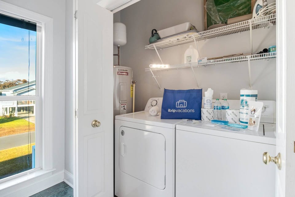 Leave room in your suitcase for souvenirs because a full-sized washer & dryer allows you wash all your vacation wardrobe. Check out that welcome bag.