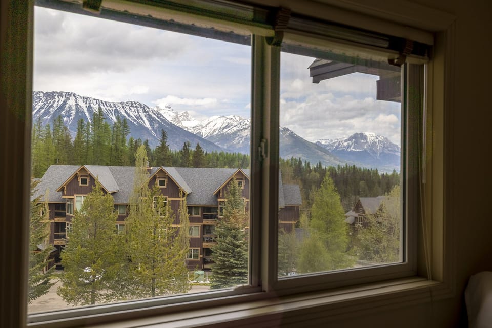 Mountain views from the second bedroom