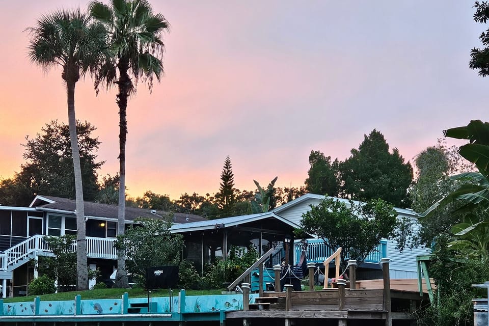 Our retreat is situated waterfront on the canals of the Weeki Wachee River.