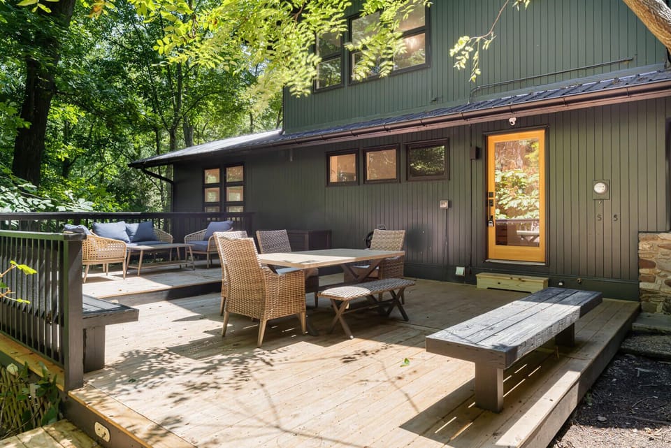 Easy access to the deck from the kitchen
