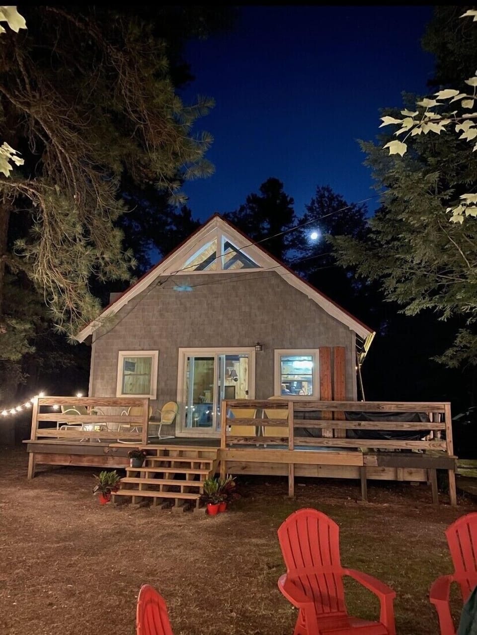 Nighttime at the Cozy Cabin