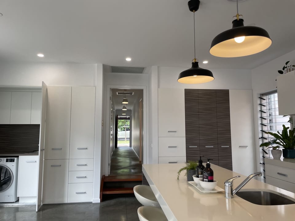 Kitchen/laundry/hallway
