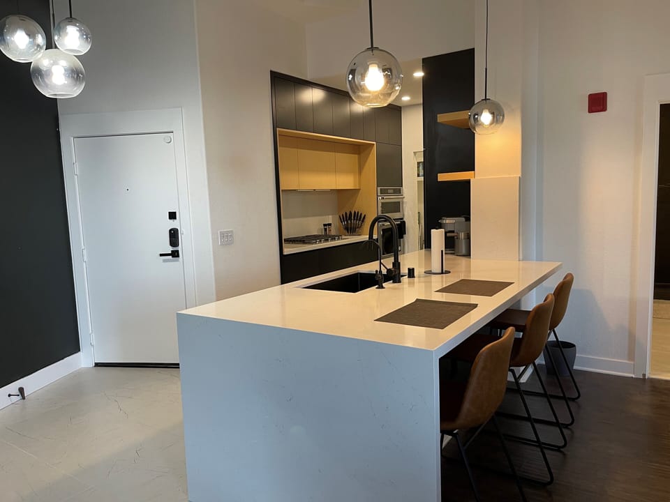 European style kitchen with high-end Bosch and KitchenAid appliances