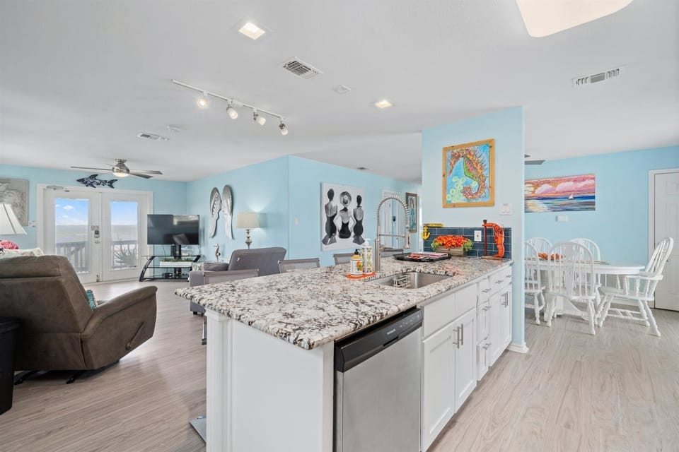 Open Concept Living Room, Kitchen, & Dining Area