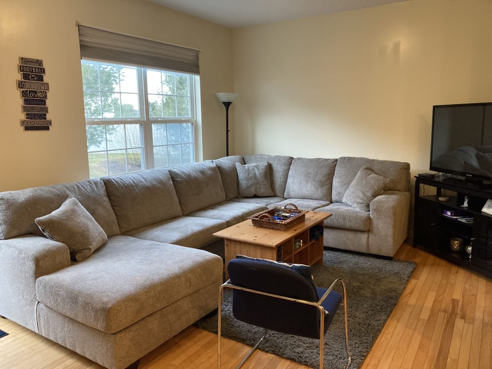 Family room with Roku TV.