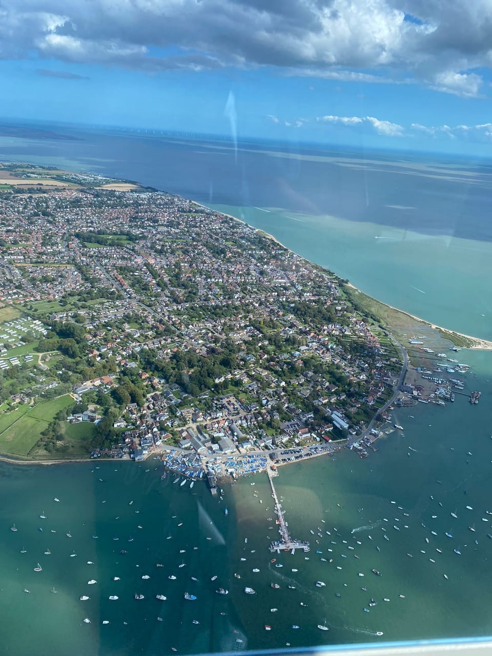 A beautiful aerial shot of the western side. Your holiday home is right here!