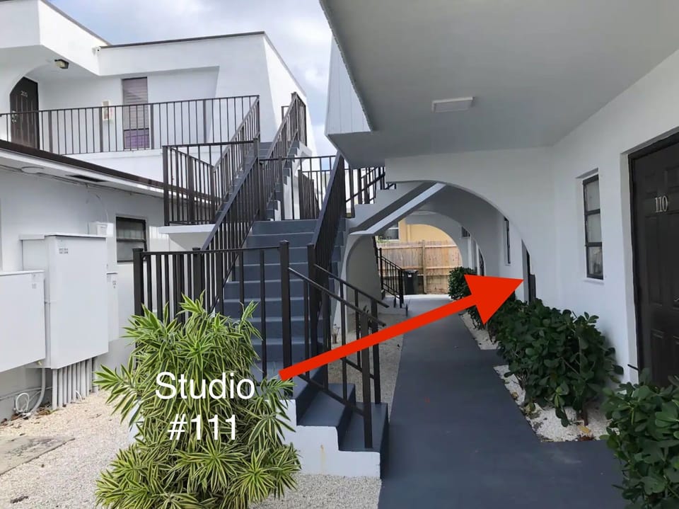 The walkway to your studio.