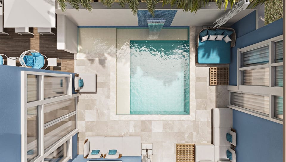 Relax year round in the heated sparkling pool