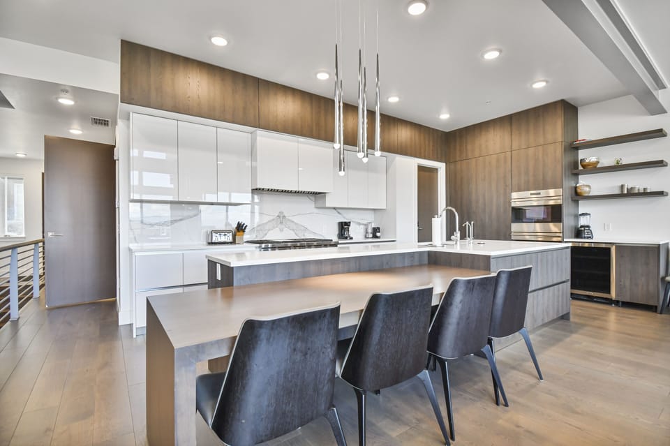 by the kitchen