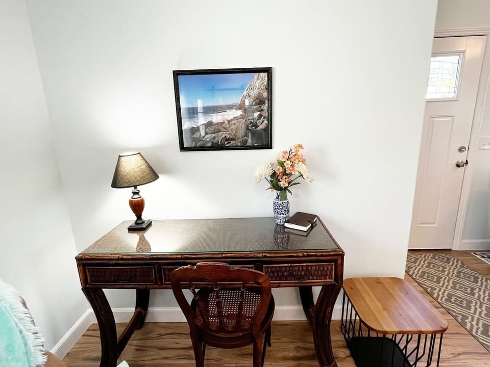 Work desk, just bring your laptop and you’re all set! We have hi-speed WiFi fast enough to video call on multiple devices, stream movies and download quickly. 