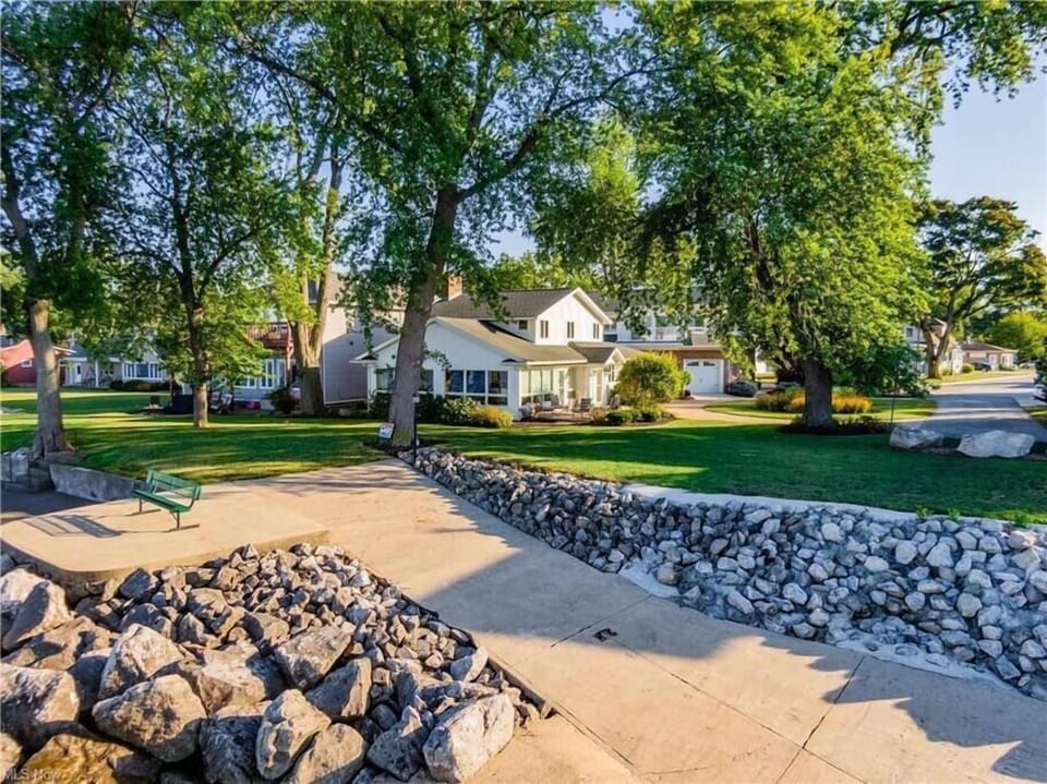 View of yard and house from the lakeside