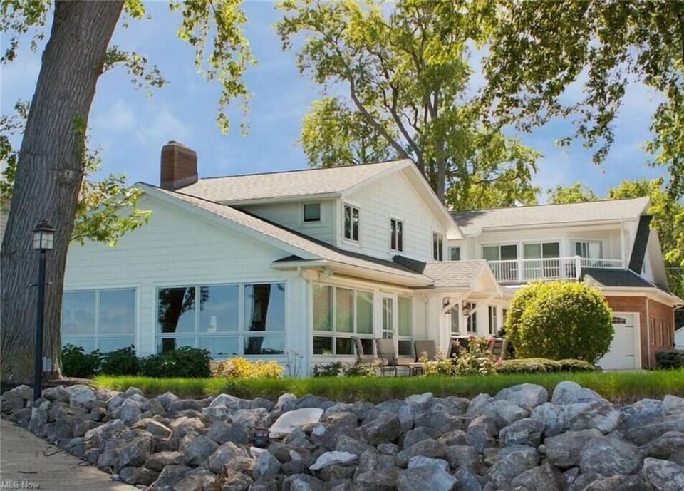 View of house from waters edge.