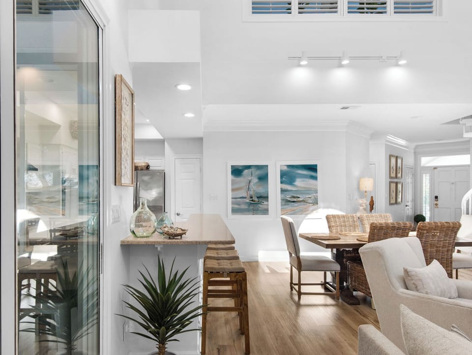 Open Living and Dining Area