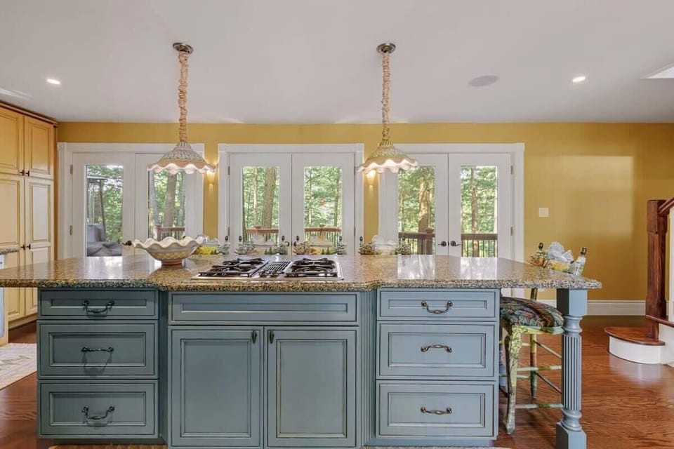 Main house kitchen island