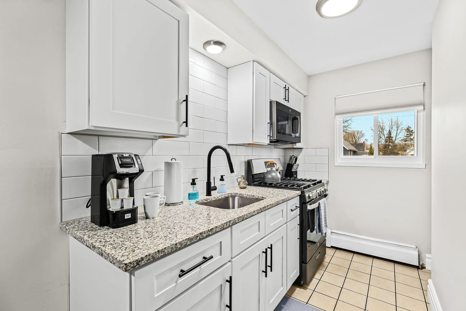 Fully equipped kitchen has everything you need to cook at home