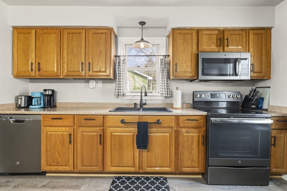 Modern appliances and coffee station