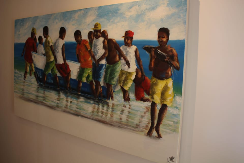 painting in living room 
