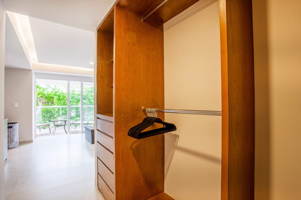 Closet space in guest bedroom