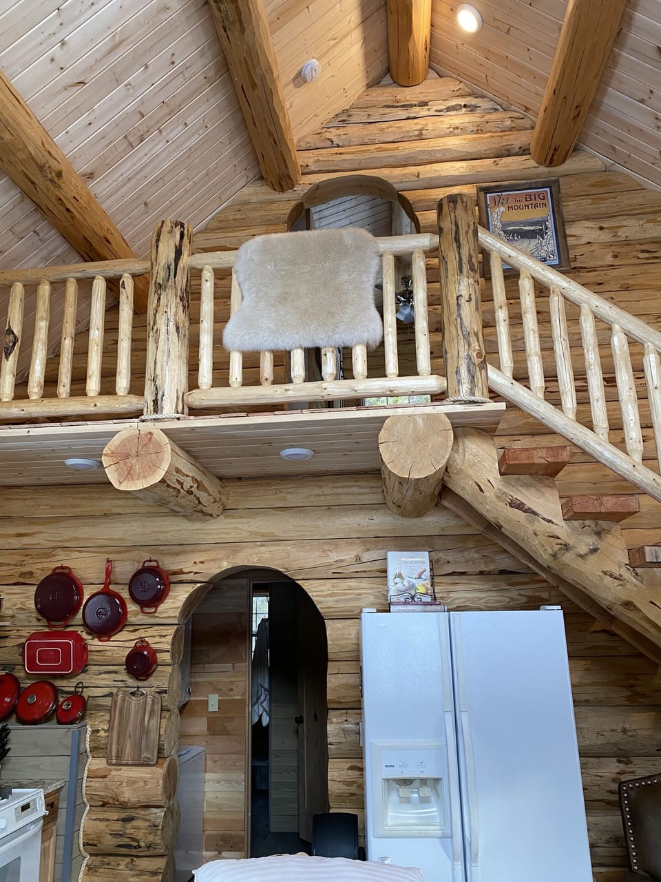 View from living area to loft