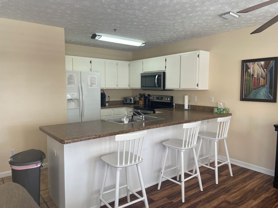 Kitchen/bar area from living room.