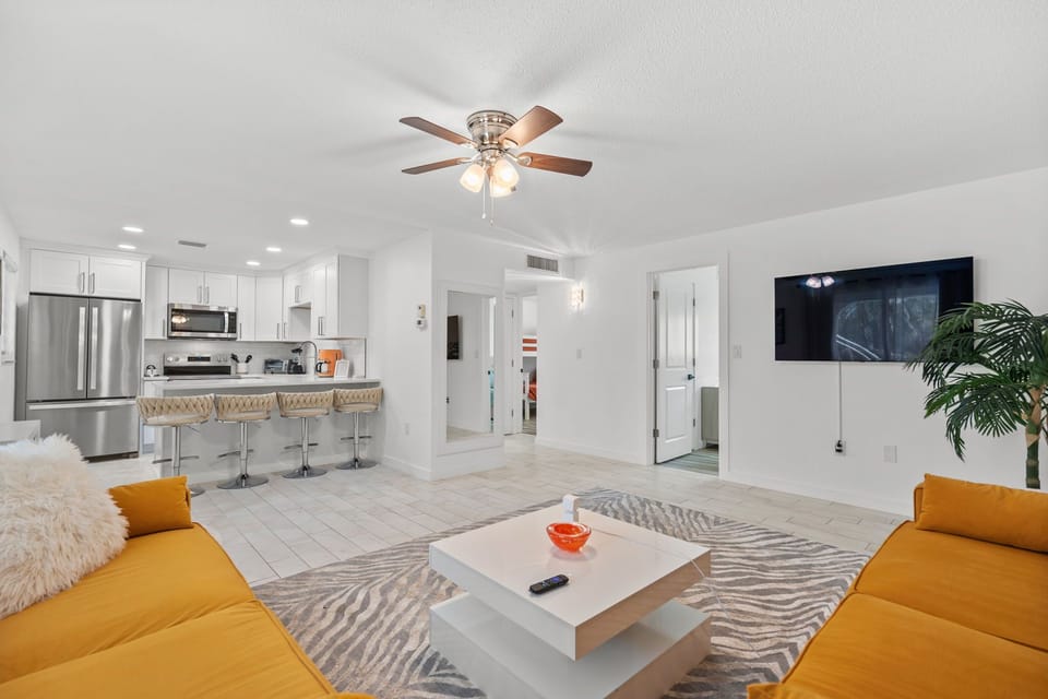 Kitchen and living room area