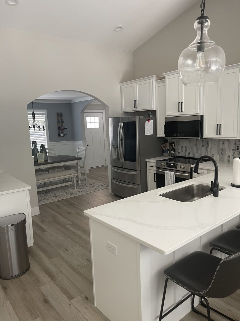 Fully furnished kitchen with new appliances
