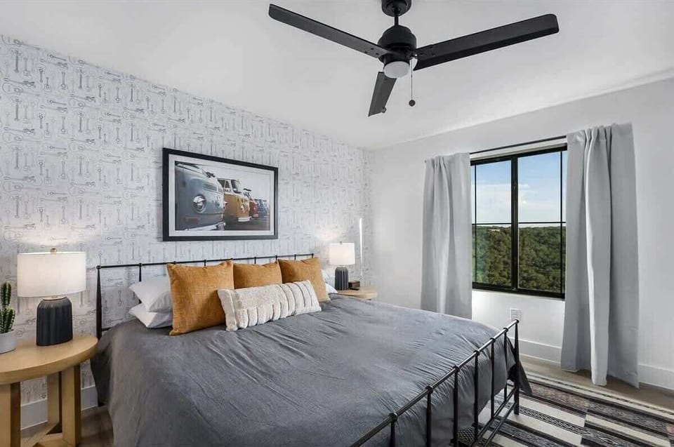 cozy king size bed with windows enough for you to enjoy natural light and the scenic view!