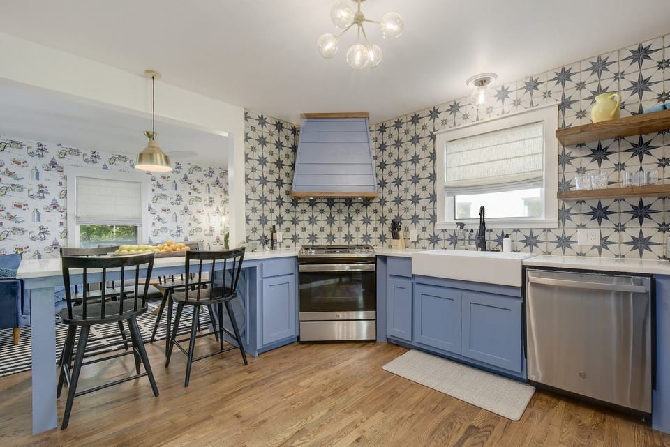 Updated kitchen with fun design