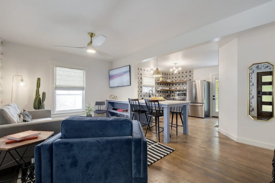 Updated living room with thoughtful design