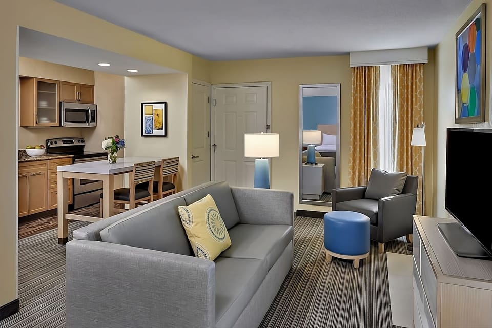 Living Area. Exact unit will be assigned upon arrival. Views, colors, and decor may vary.