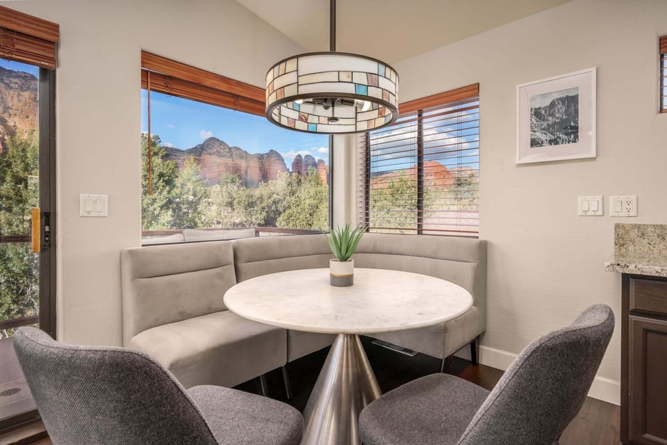 Dine with panoramic red rock views as your unforgettable backdrop.