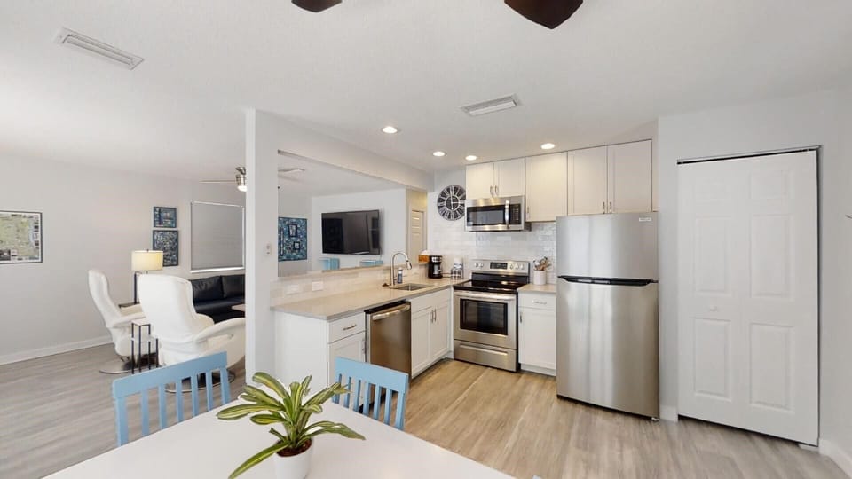 kitchen with small bar area